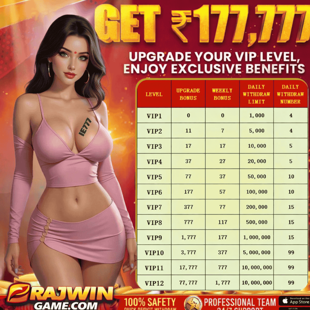 Rajwin Game download button with Rajwin APK install option for mobile users